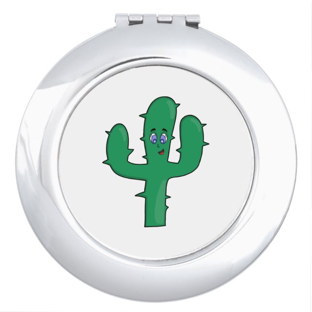 Smiling Cactus  Compact Mirror (Front)