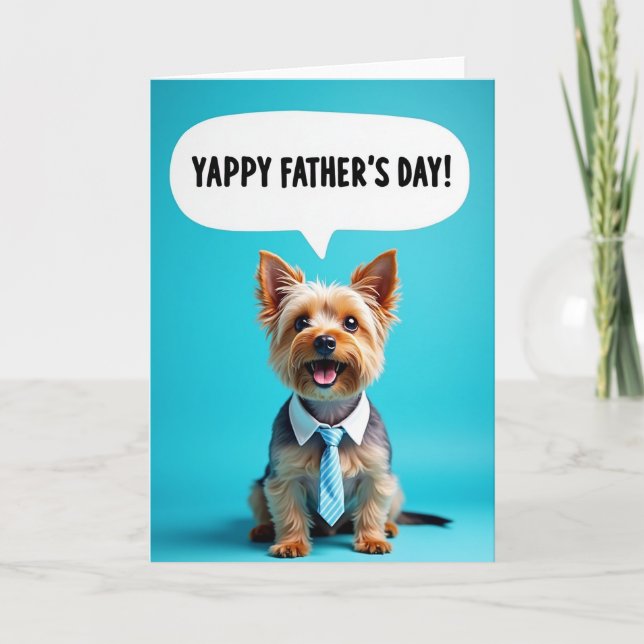 Smiling Canine Fathers Day Card (Front)