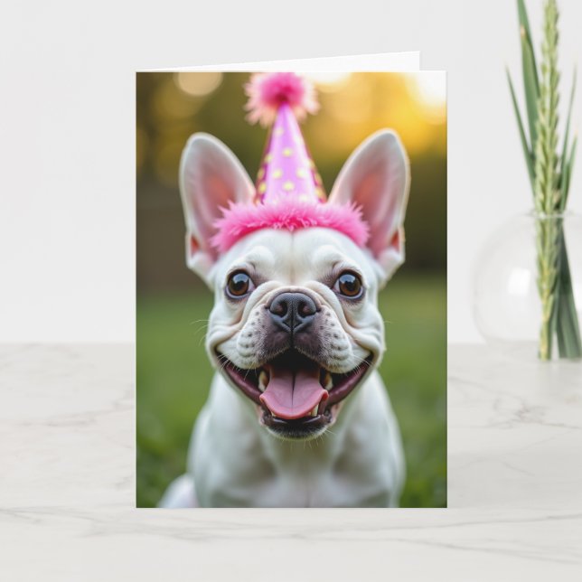 Smiling Canine Party Card (Front)