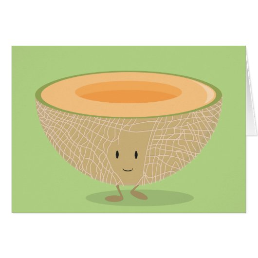 Smiling Cantaloupe Cards (Front Horizontal)