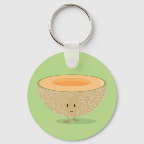 Smiling Cantaloupe Keychain