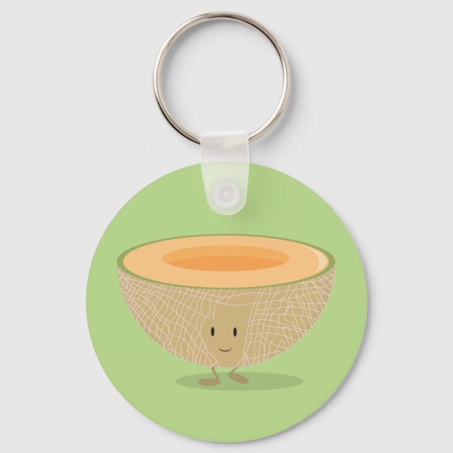 Smiling Cantaloupe Keychain (Front)