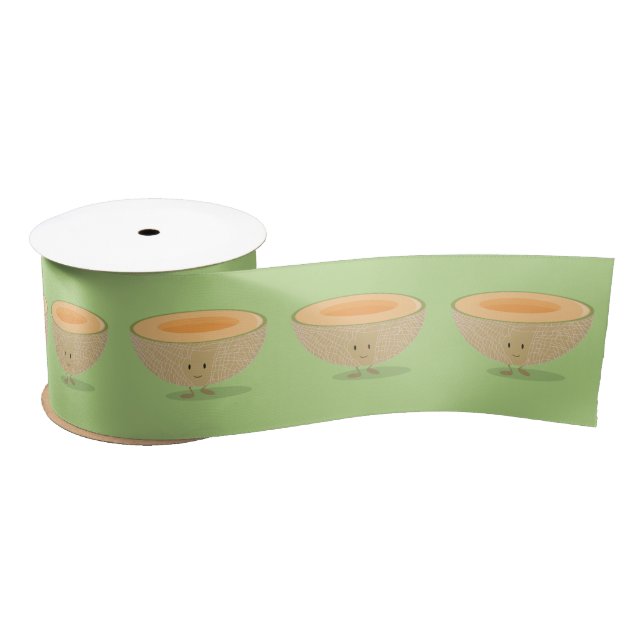Smiling Cantaloupe Satin Ribbon (Spool)