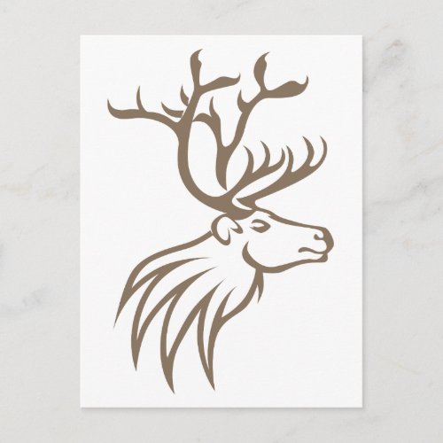 Smiling Caribou Deer Postcard