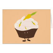 Smiling carrot cake cupcake (Front Horizontal)