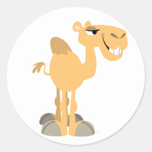 Smiling Cartoon Camel Sticker