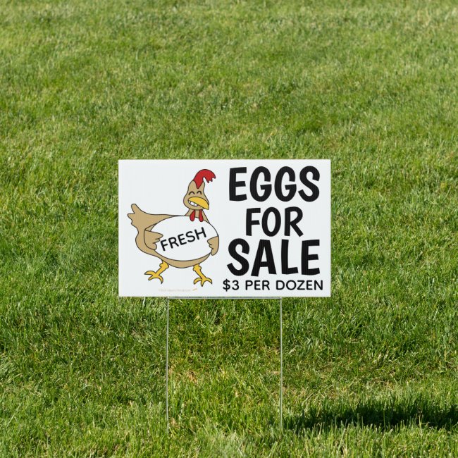 Smiling Cartoon Chicken Fresh Eggs for Sale Farm