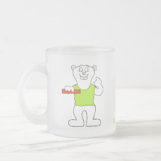 Smiling Cartoon Polar Bear Coffee Mug