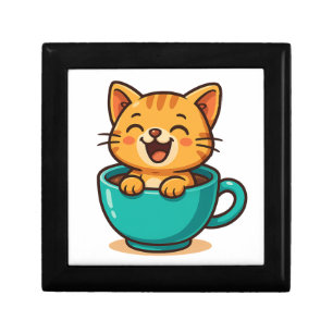 Smiling Cat Couple Mug Set – Cute Lover Gift Box