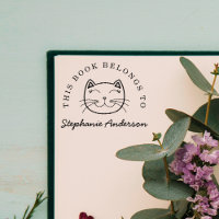 Smiling Cat | Custom This Book Belongs To Name