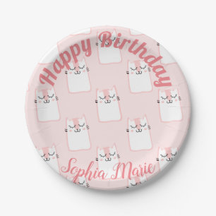 Smiling Cat Paper Plates