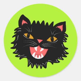 Smiling Cat Vintage Halloween Style Cool