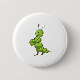 Smiling Caterpillar Patches & Buttons
