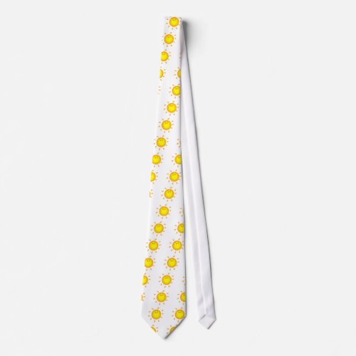 SMILING CHEERFUL SUNSHINE SUN HAPPY SUMMER NECK TIE