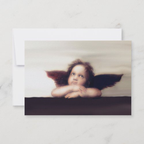 Smiling Cherub Angel Boy Invitation