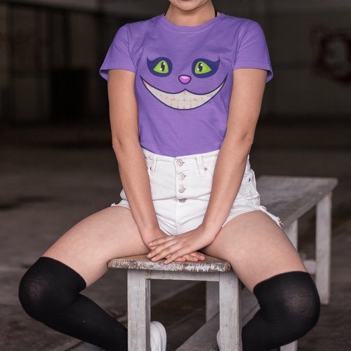 Smiling Cheshire Cat Face Halloween Costume T_Shirt