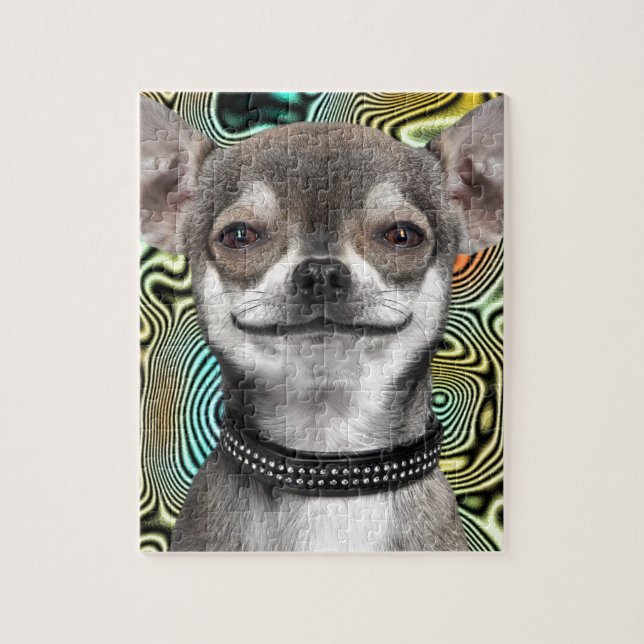 Smiling Chihuahua Dog Jigsaw Puzzle (Vertical)