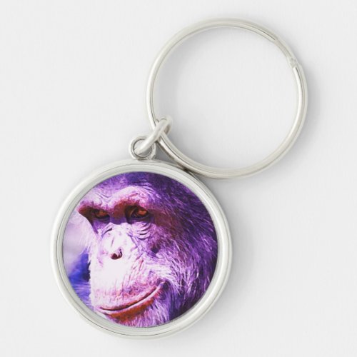 Smiling Chimpanzee Keychain