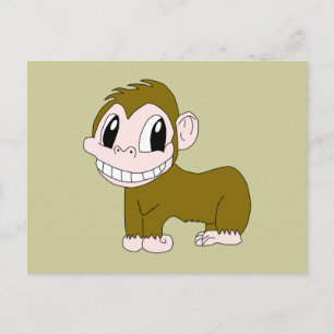Smiling Chimpanzee Postcard