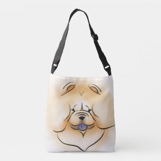 SMILING CHOW  tote or cross body bag - both sides