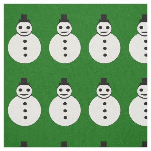 Smiling Christmas Snowman Craft Fabric