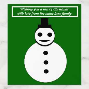 Smiling Christmas Snowman Envelope Liner