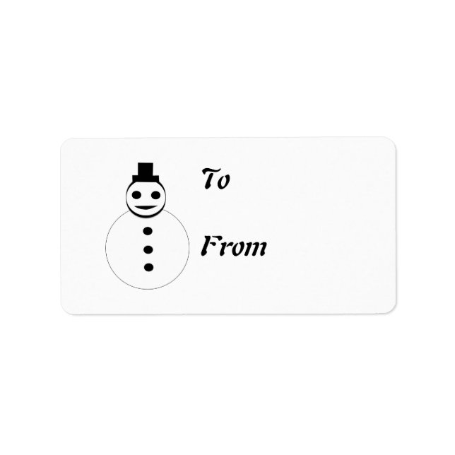 Smiling Christmas Snowman Gift Tags (Front)