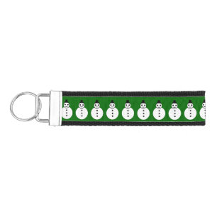 Smiling Christmas Snowman Keychain