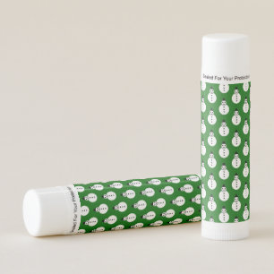 Smiling Christmas Snowman Lip Balm