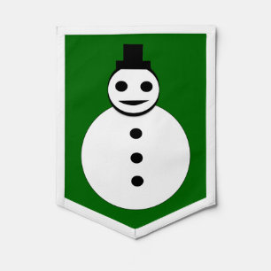 Smiling Christmas Snowman Pennant