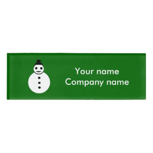 snowman name tags zazzle