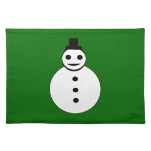 Smiling Christmas Snowman Placemat