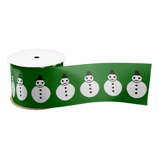 Smiling Christmas Snowman Ribbon (Spool)