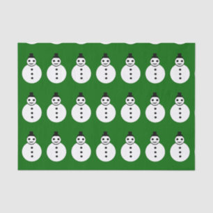 Smiling Christmas Snowman Tissue Paper