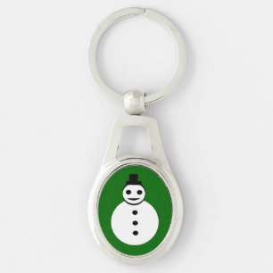 Smiling Cjristmas Snowman Keychain