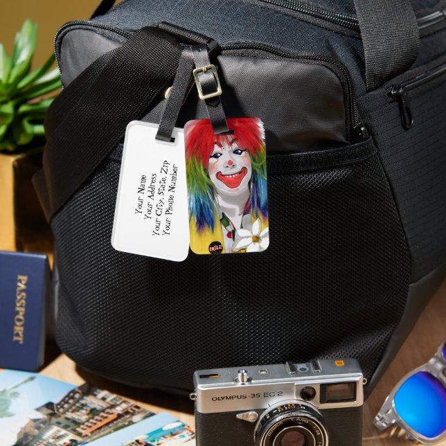 Smiling Clown Luggage Tag (Front & Back)