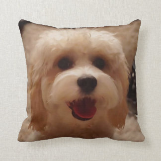 Smiling Cockapoo Throw Pillow