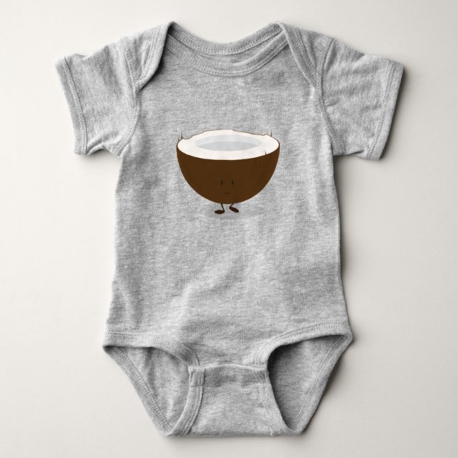 Smiling Coconut Baby Bodysuit (Front)