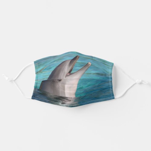 Smiling Common Bottlenose Dolphin Add Your Photo Adult Cloth Face Mask
