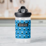 Smiling Cookie Monster Pattern | Add Your Name Water Bottle