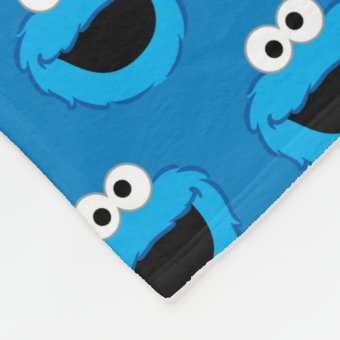 Smiling Cookie Monster Pattern Fleece Blanket | Zazzle