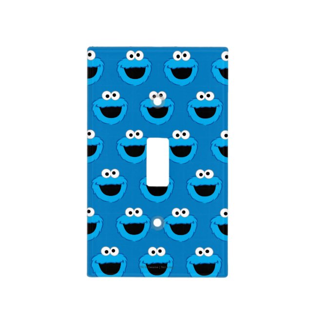 Smiling Cookie Monster Pattern Light Switch Cover (Front)