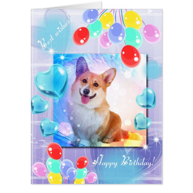 Smiling Corgi Birthday Card (Front)