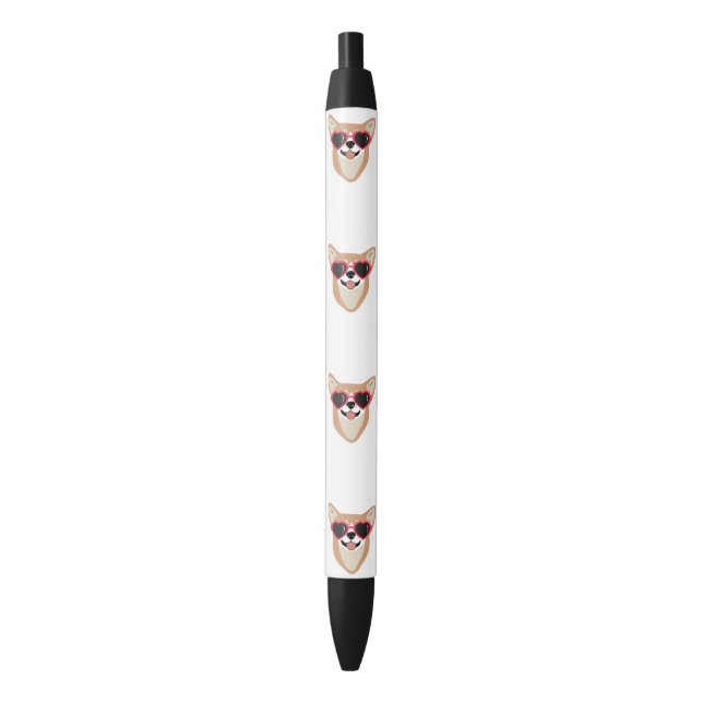 Smiling Corgi With Sunglasses Pen (Front Vertical)