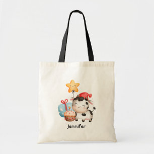 Smiling Cow Cute Adorable Birthday Theme Tote Bag