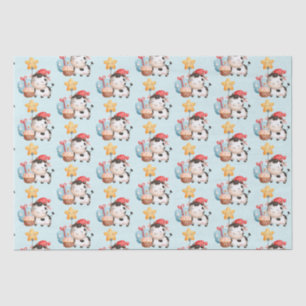 Smiling Cow Cute Adorable Birthday Tissue Paper