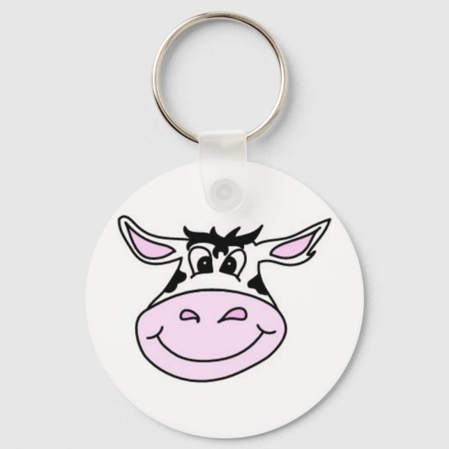 Smiling Cow Keychain (Front)
