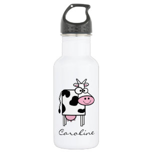 Smiling Cow Monogrammed Water Bottle