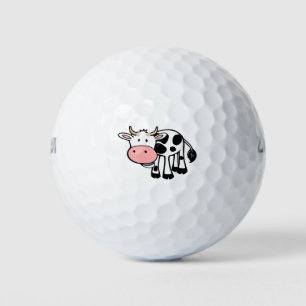Smiling Cow with Daisies Golf Balls