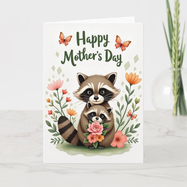 Smiling Critter Mothers Day Card (Front)